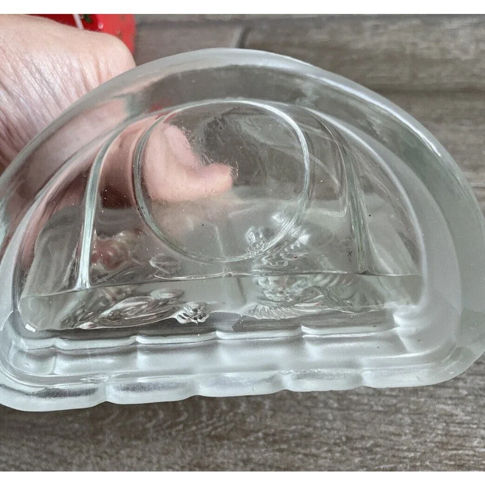 Christmas Around the World Frosted Glass Nativity Tealight Candle Holder
